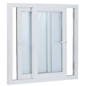 Ventana PVC 2 Hojas Corredera 1000x1000 mm Blanca - Bigwin