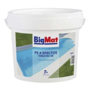 Cloro Rápido 4 Efectos Tableta SB 250gr  Bote 5 kg -Bigmat