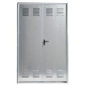 Puerta Doble  Galvanizada con Rejilla 1550x2000 AC CS4 - Andreu