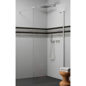 Mampara Fijo para Ducha 1000 x 1900 mm Transparente/Perfil Blanco- Duscholux