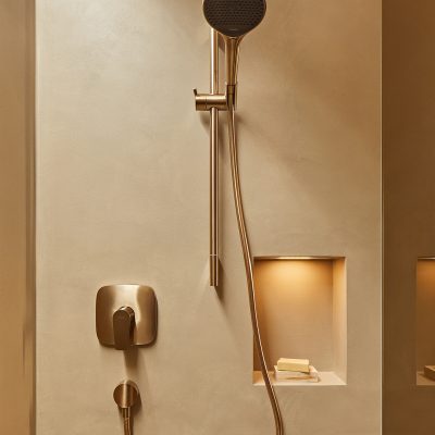 Elevate your bathroom with the luxurious Rainfinity Handshower and Talis Faucet in Brushed Bronz (1)