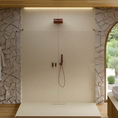 ✨ NEW IN - KOS SLATEIntroducing Kos Slate, an elegant shower tray featuring a side drain cover t (2)